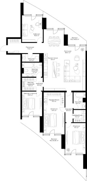 Планировка 189.3 м²