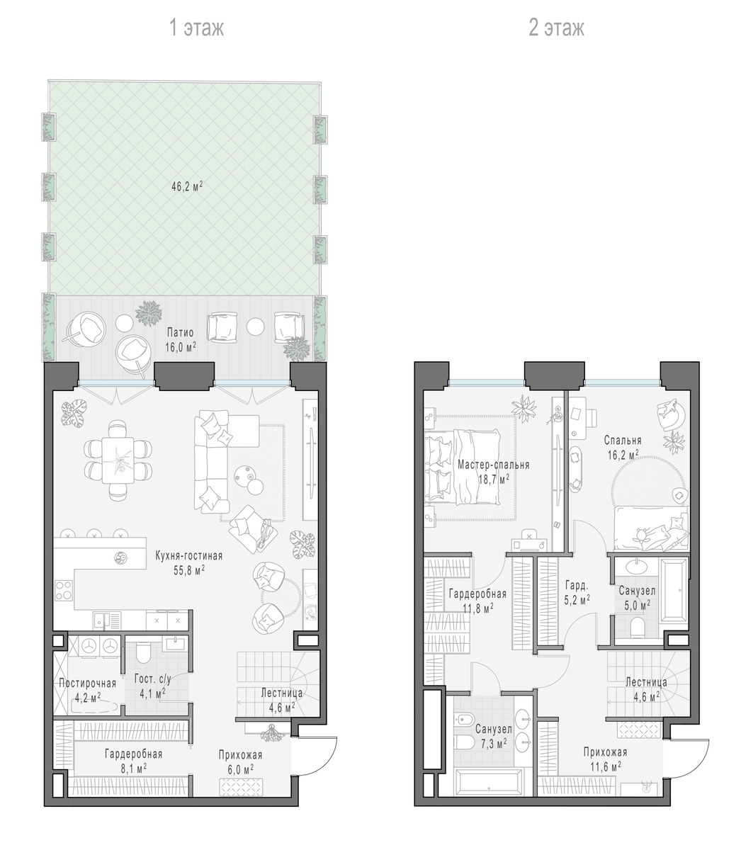 Планировка 161.4 м²