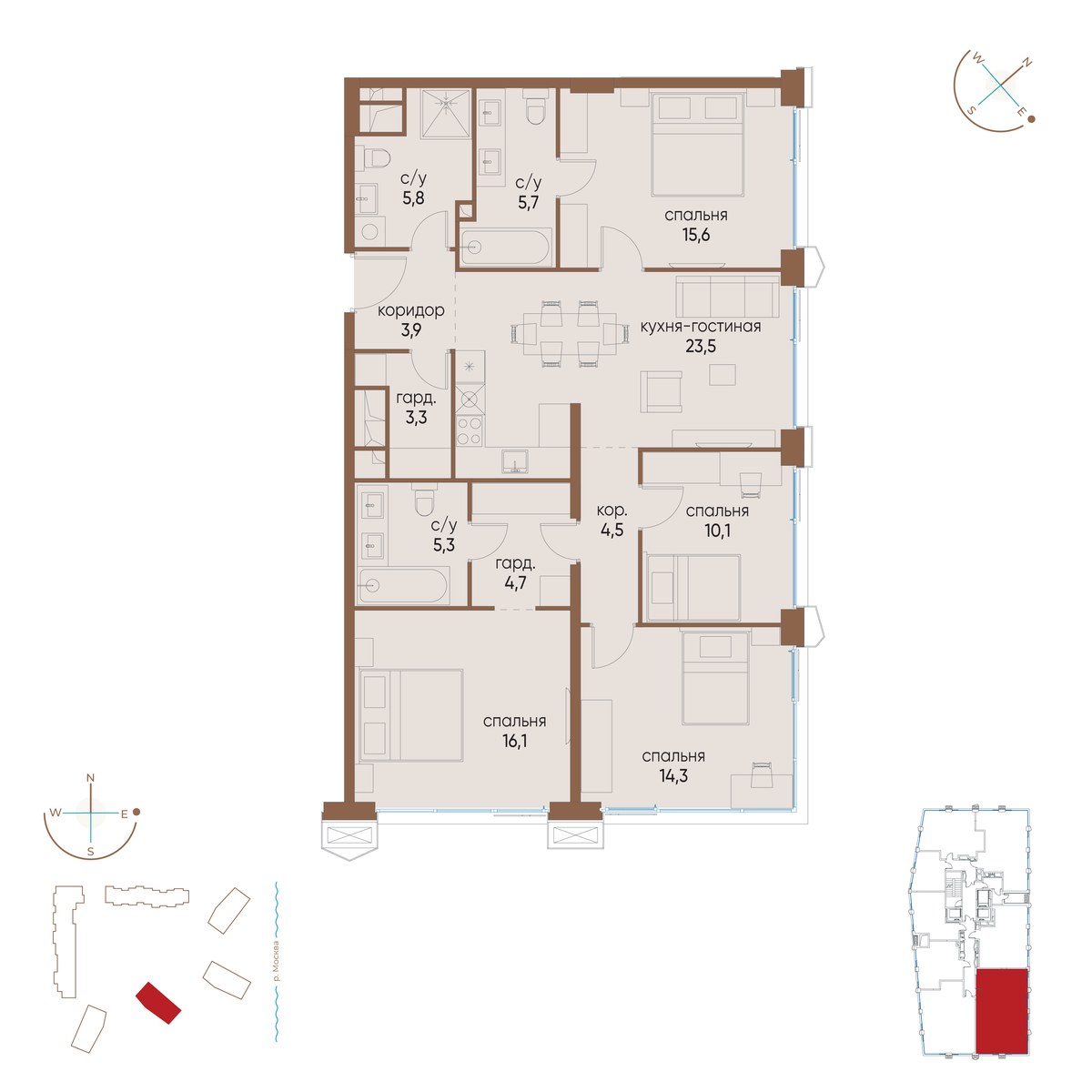 Планировка 112.8 м²