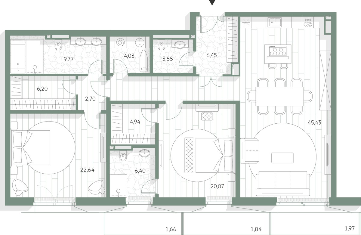 Планировка 146.67 м²