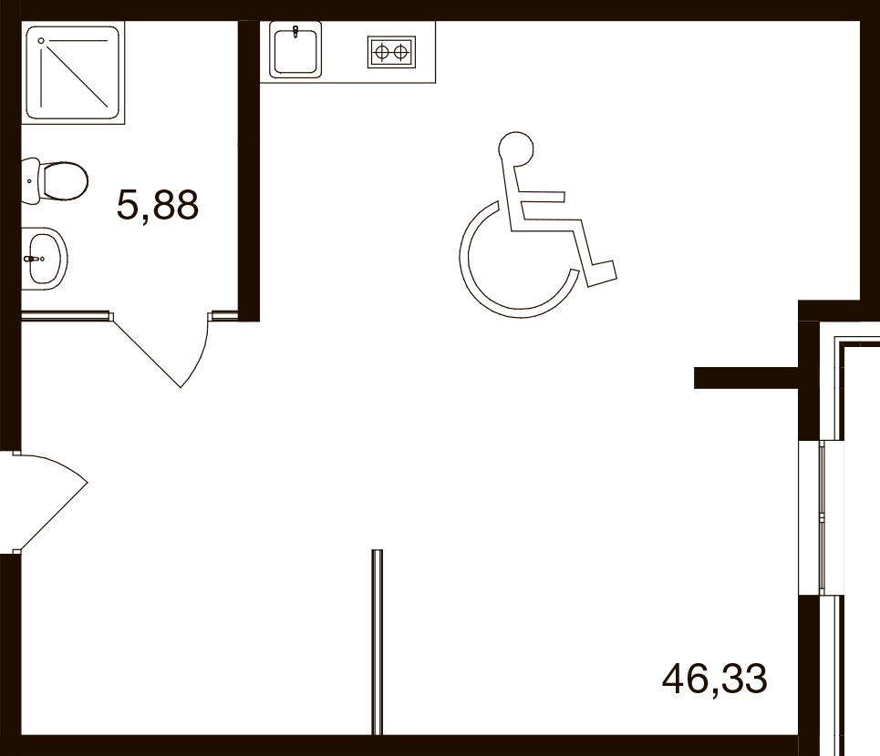 Планировка 52.0 м²