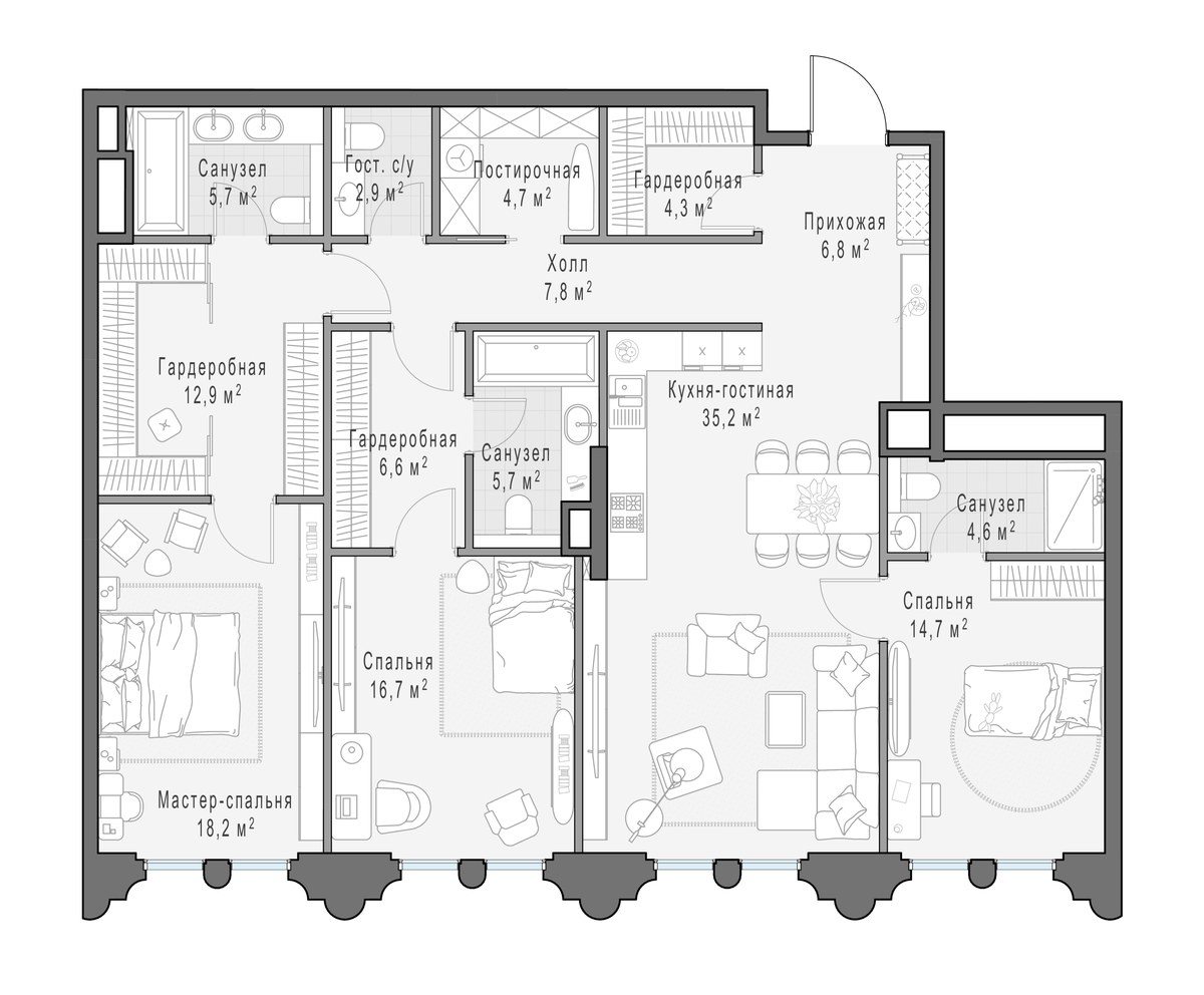 Планировка 147.0 м²