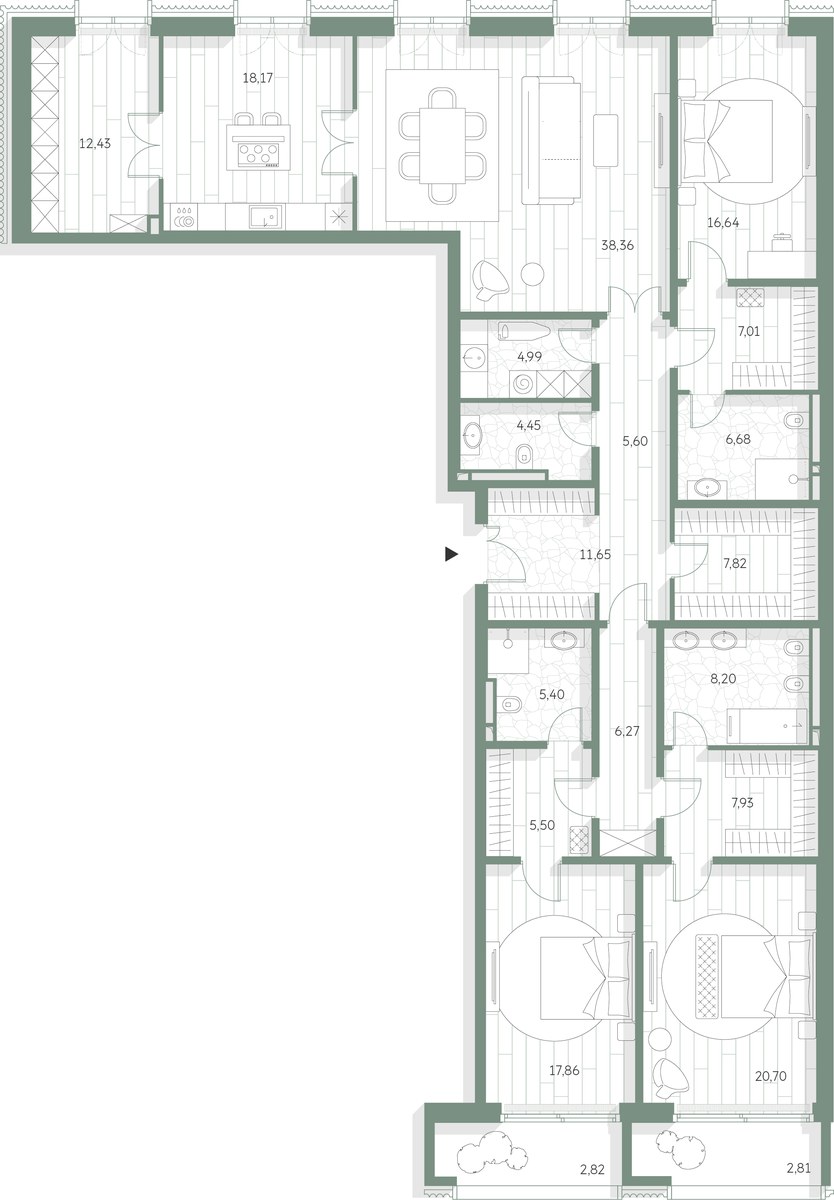 Планировка 211.7 м²