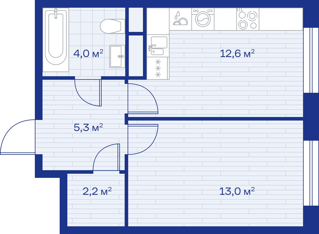 Планировка 37.0 м²