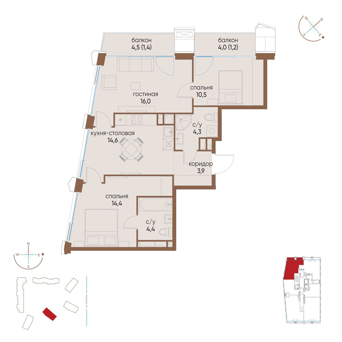 Планировка 70.7 м²