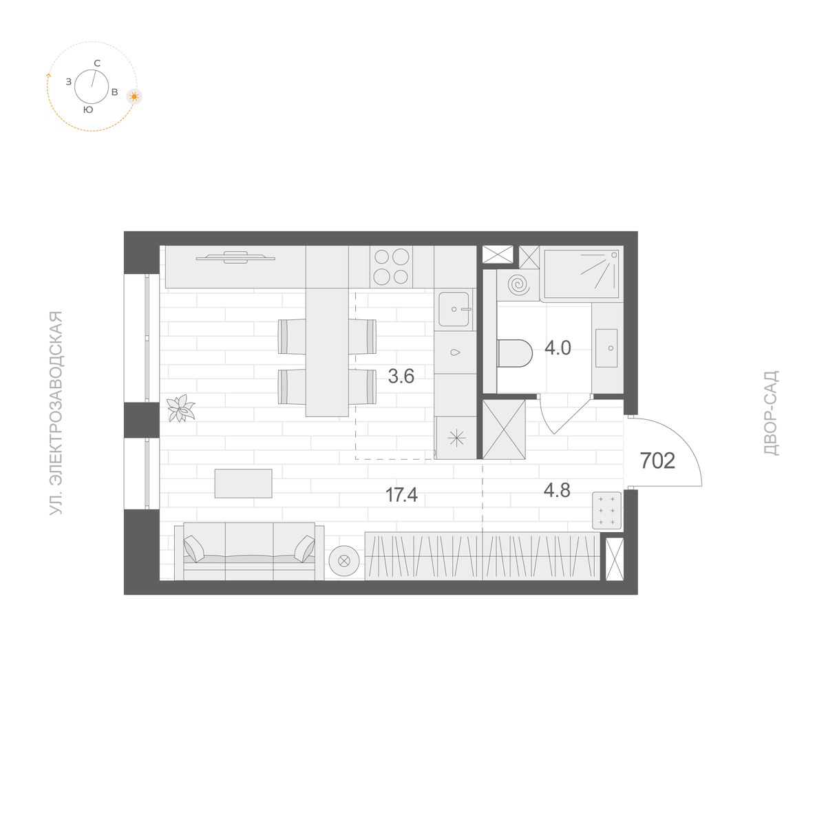 Планировка 29.8 м²