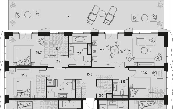 Планировка 116.6 м²