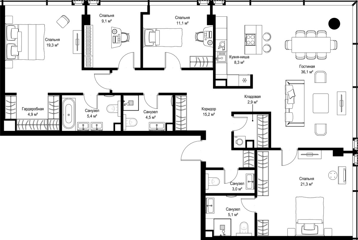 Планировка 146.2 м²