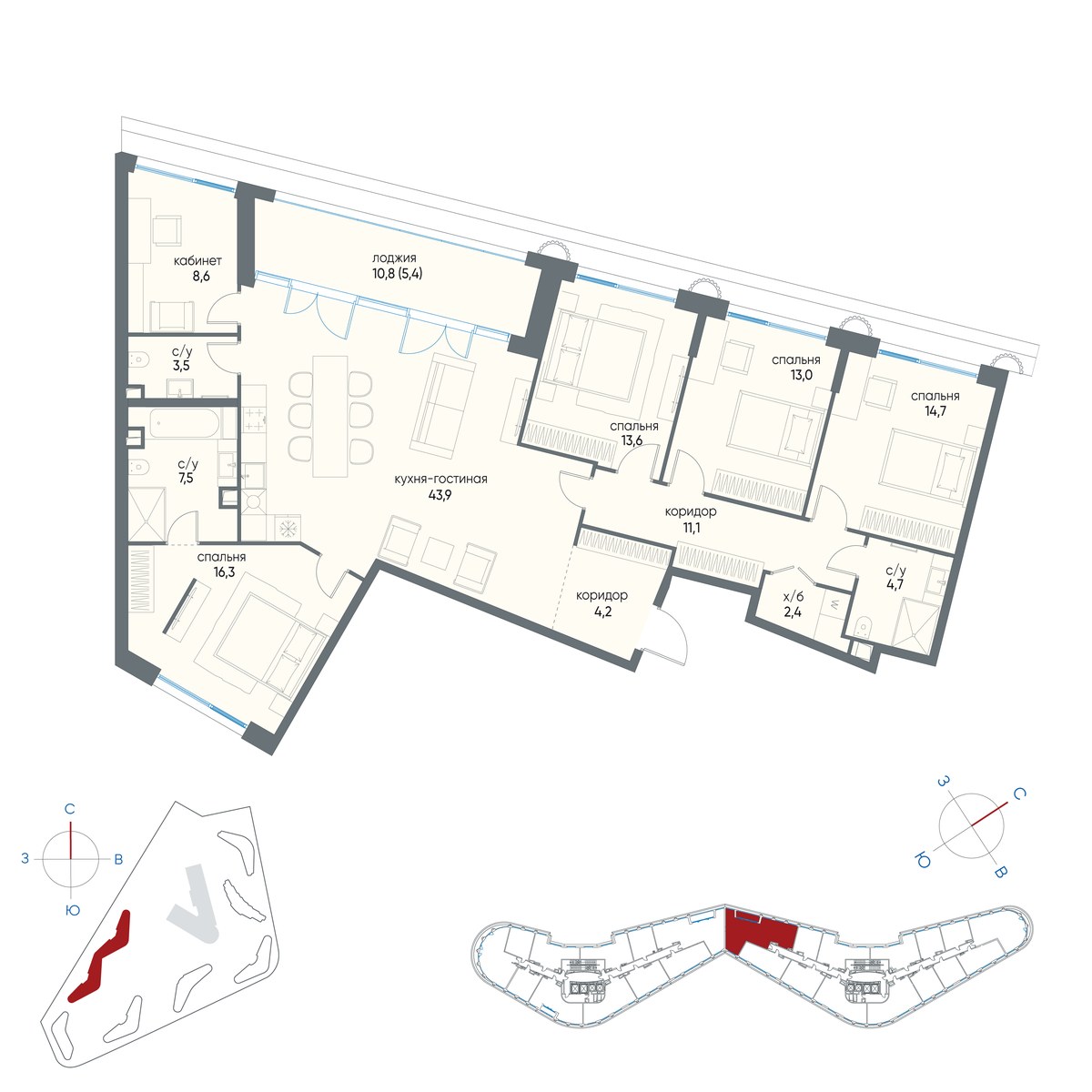 Планировка 148.9 м²