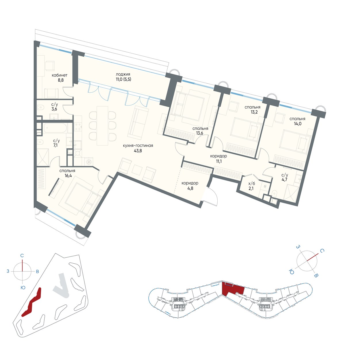 Планировка 148.7 м²