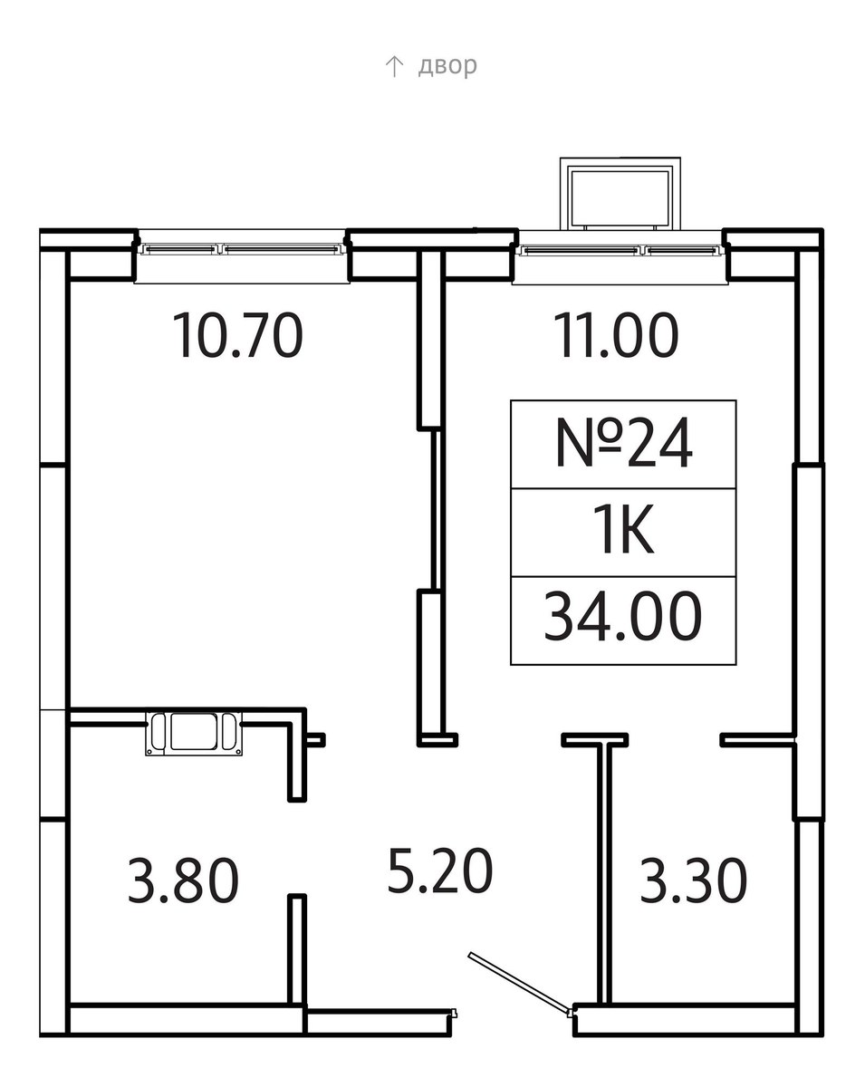Планировка 34.0 м²