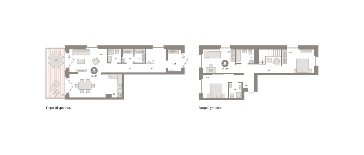 Планировка 150.2 м²