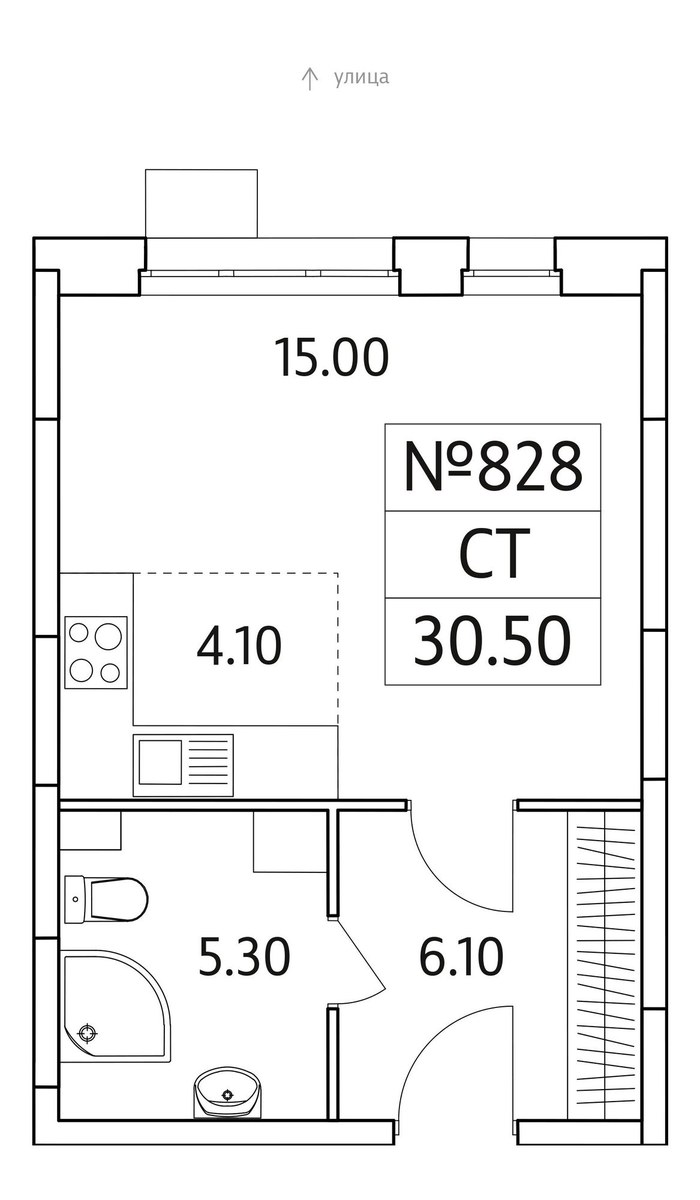 Планировка 30.5 м²