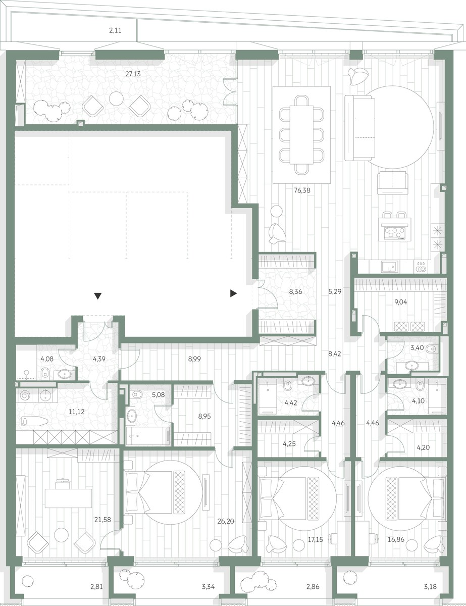 Планировка 302.61 м²