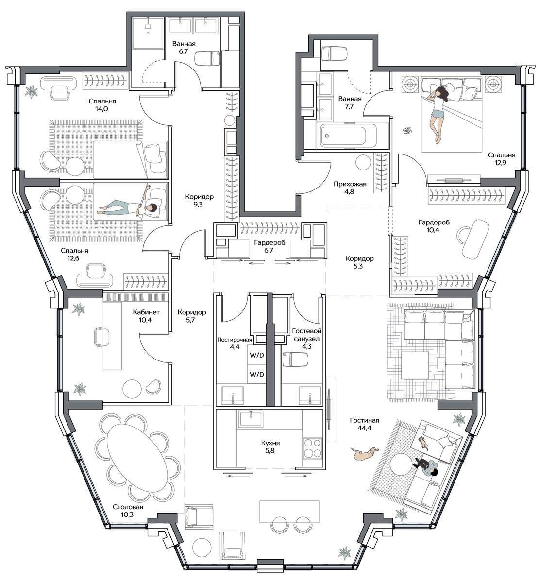 Планировка 173.0 м²