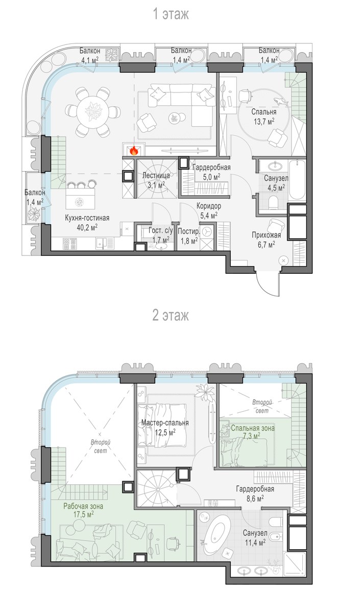 Планировка 112.9 м²