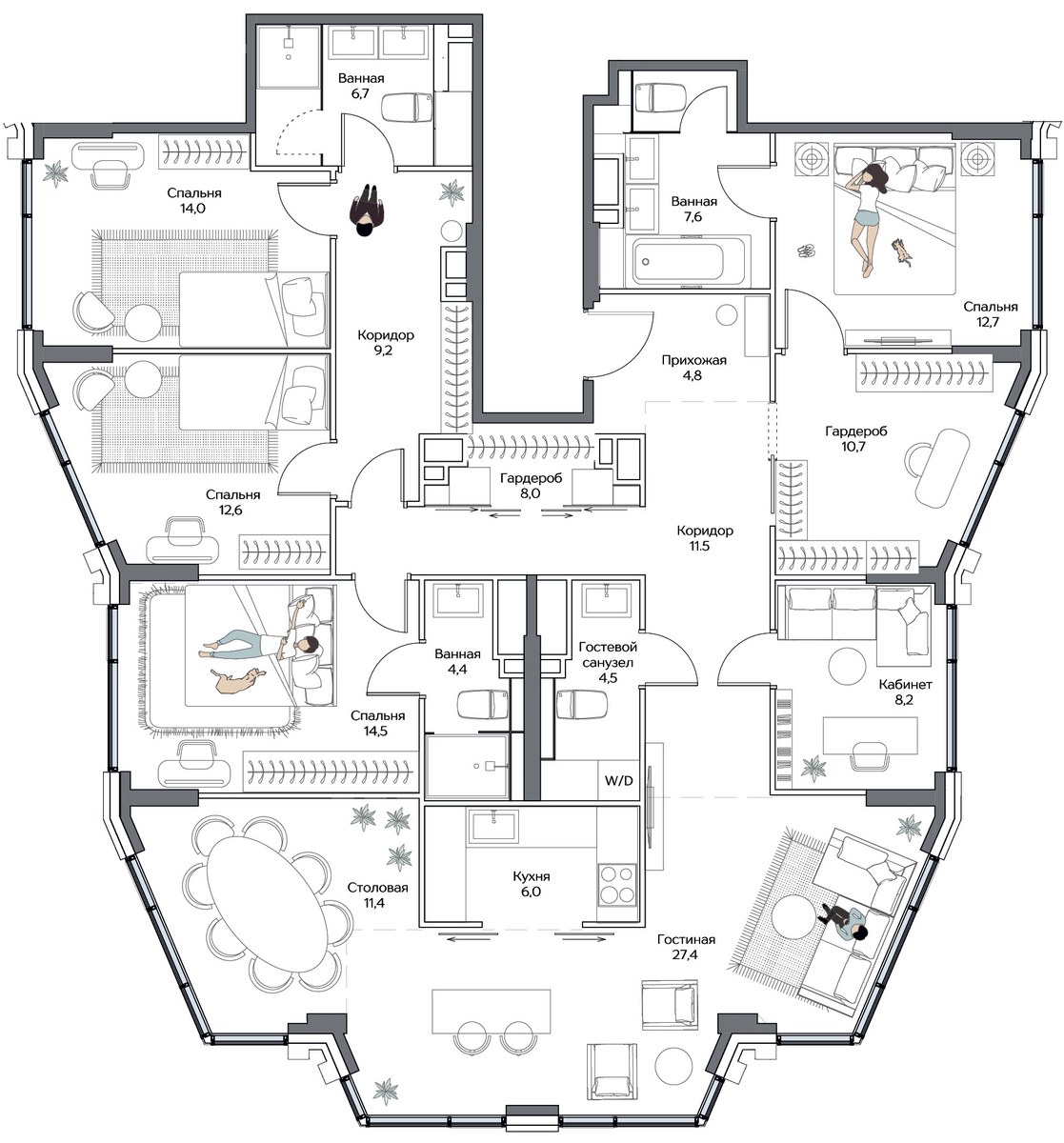 Планировка 172.6 м²