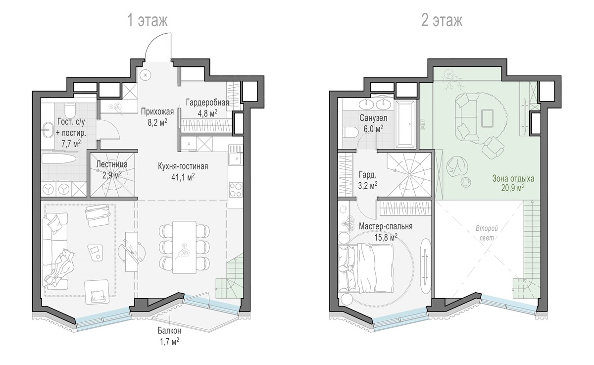 Планировка 90.1 м²