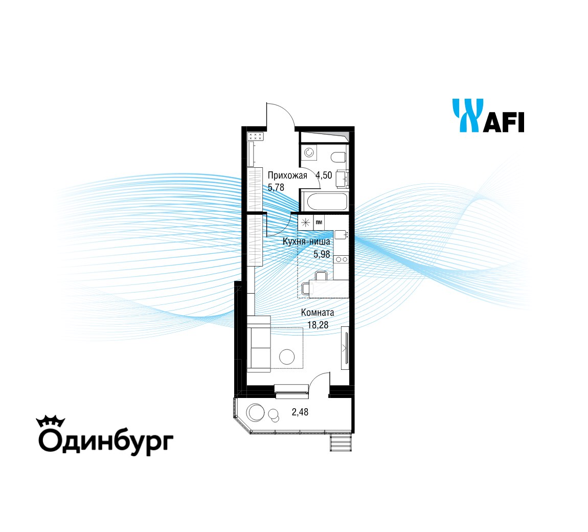 Планировка 37.0 м²