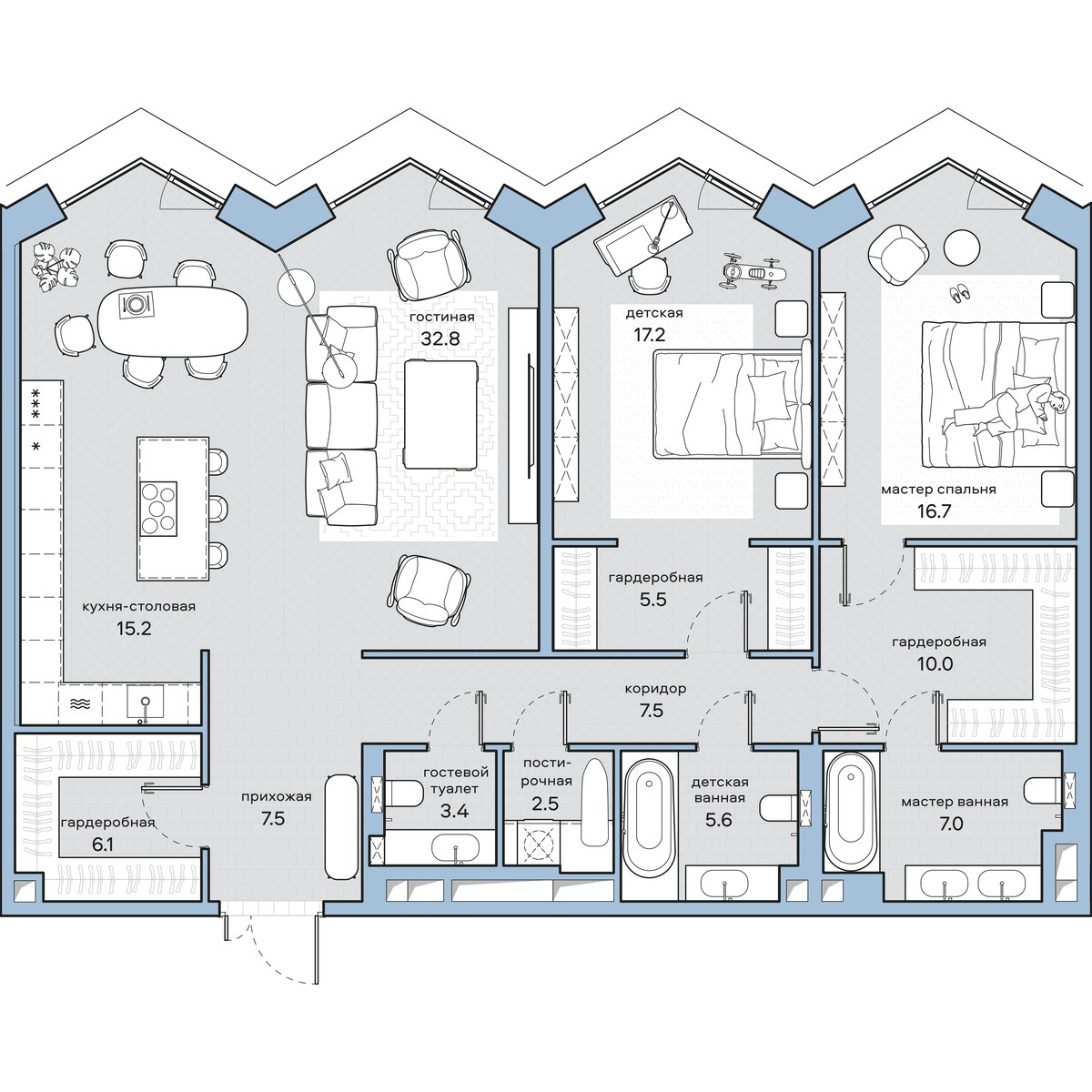 Планировка 137.0 м²
