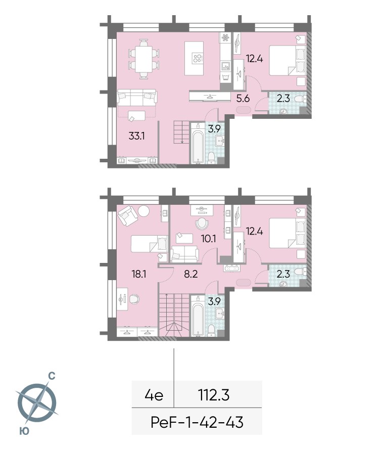 Планировка 112.3 м²