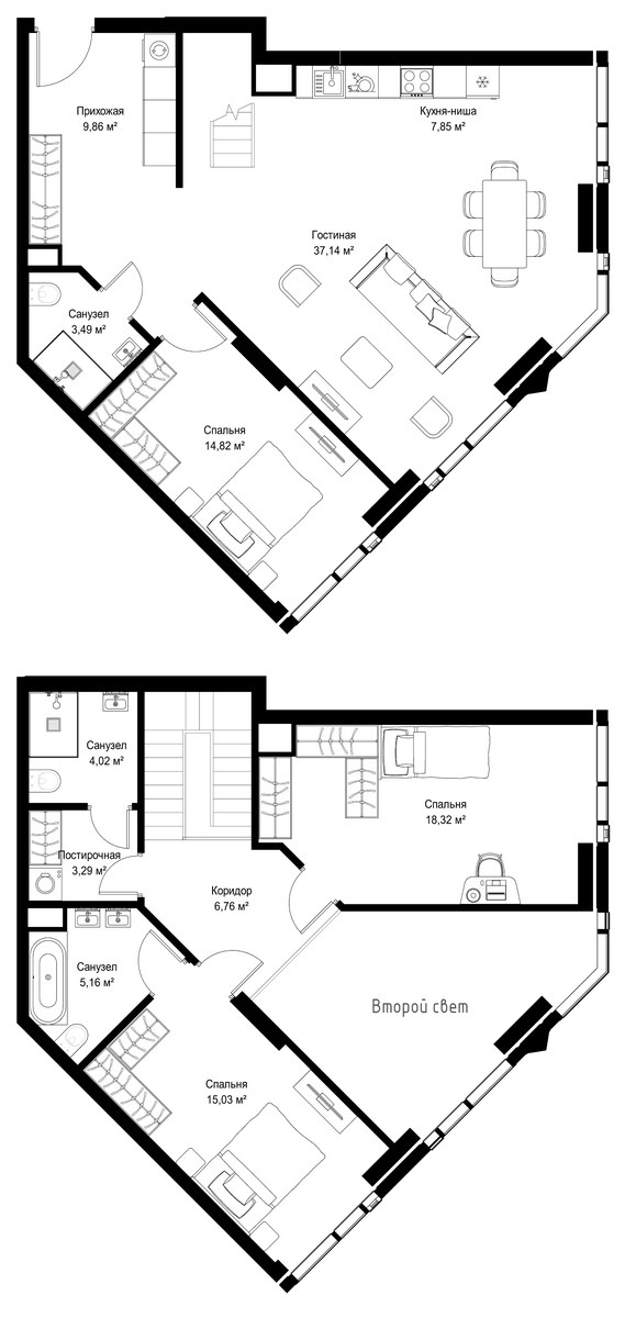 Планировка 127.72 м²