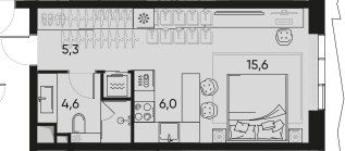 Планировка 32.1 м²