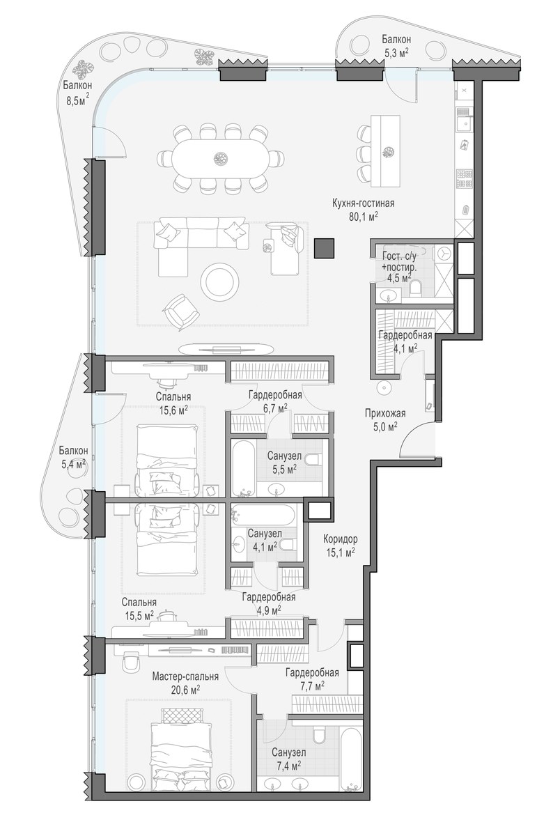 Планировка 207.7 м²