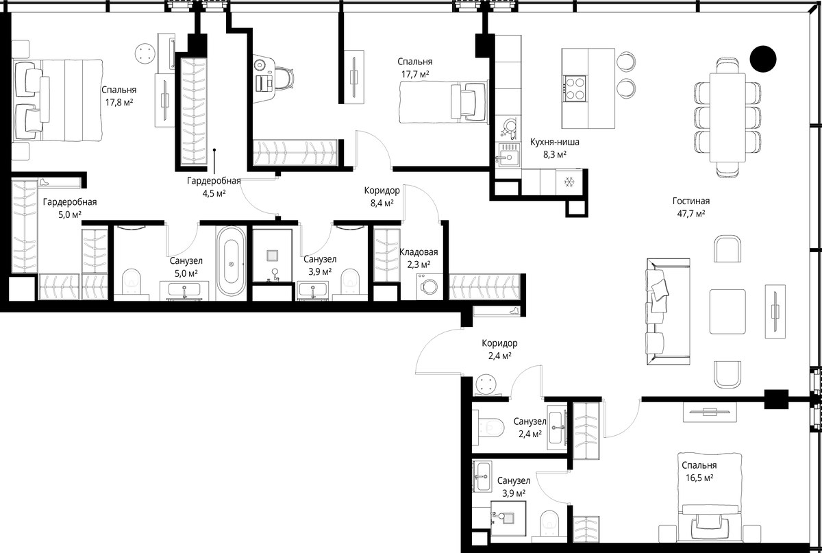 Планировка 145.8 м²