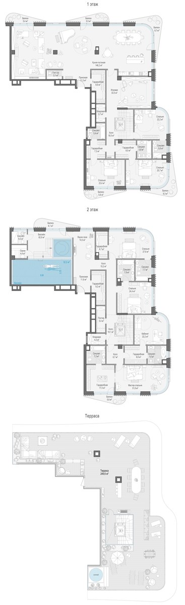 Планировка 664.1 м²