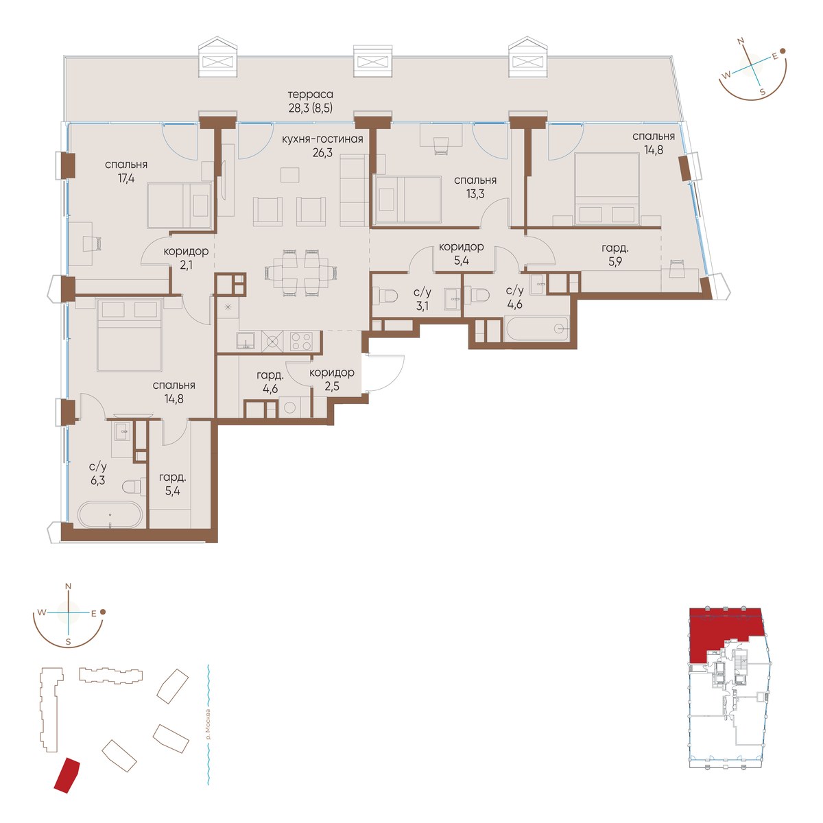 Планировка 135.0 м²