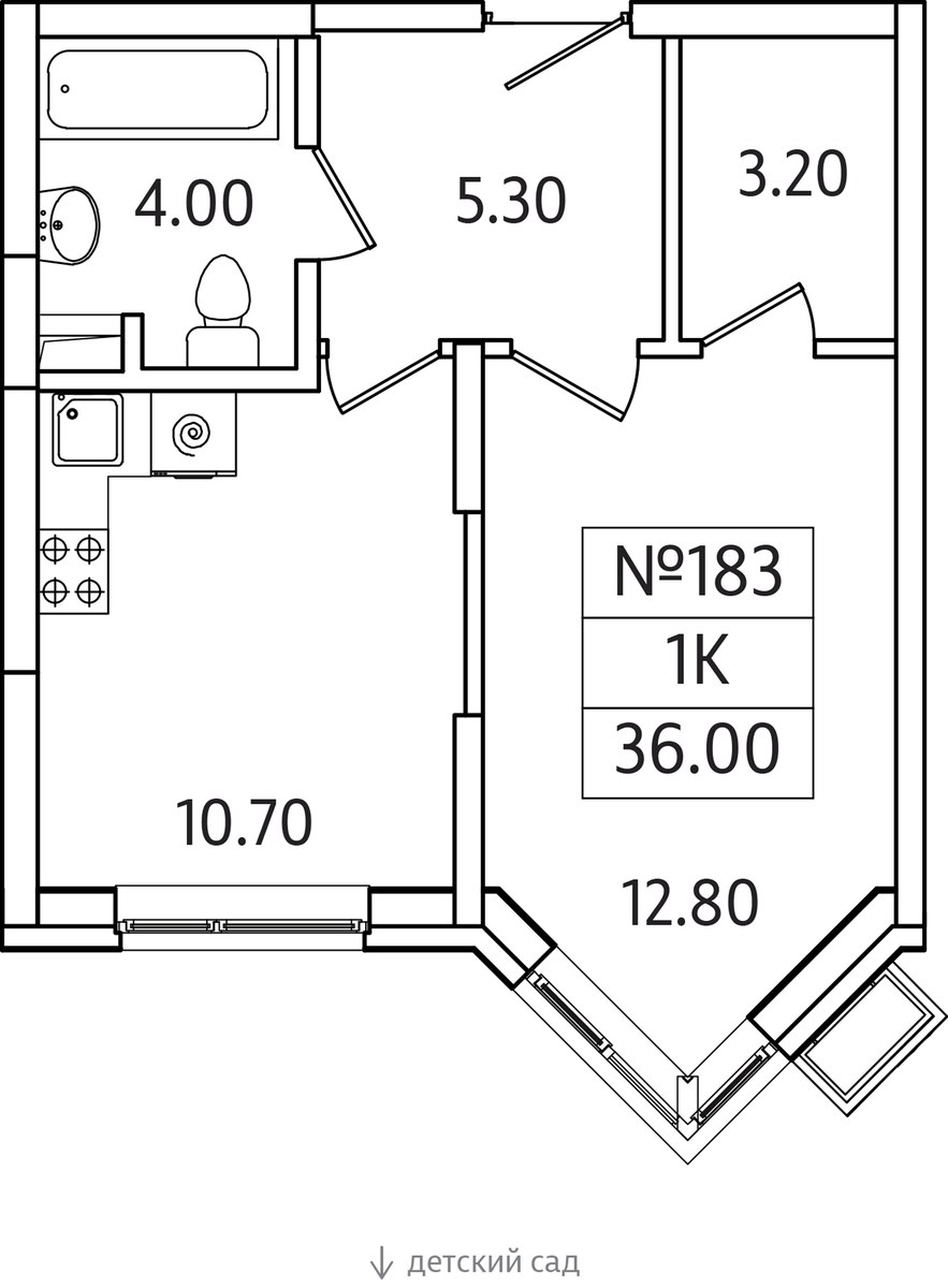 Планировка 36.0 м²