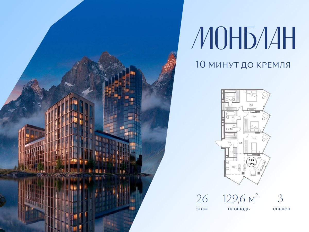 Планировка 129.6 м²