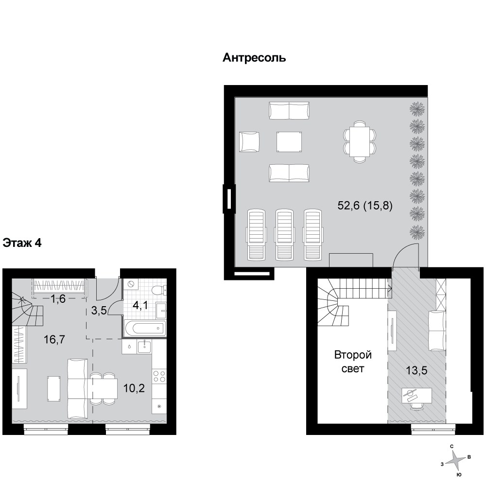 Планировка 65.4 м²