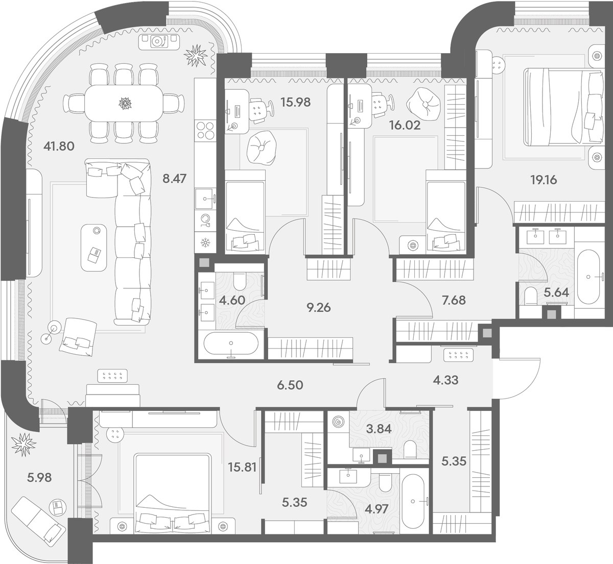 Планировка 180.74 м²