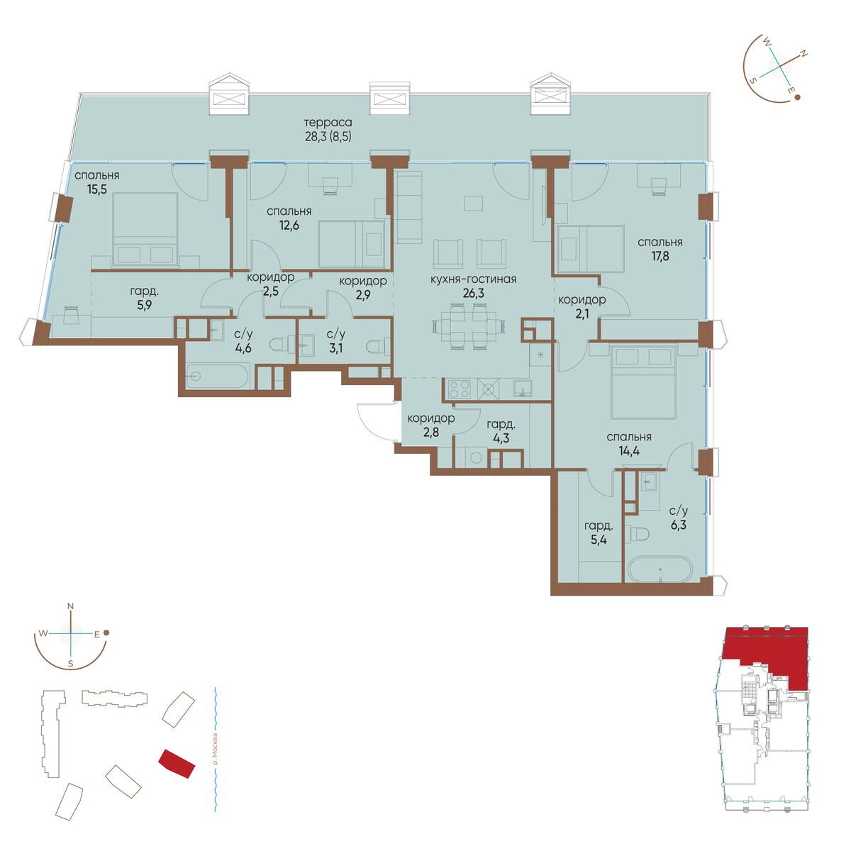 Планировка 135.0 м²