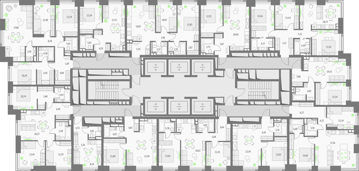 Планировка 43.12 м²