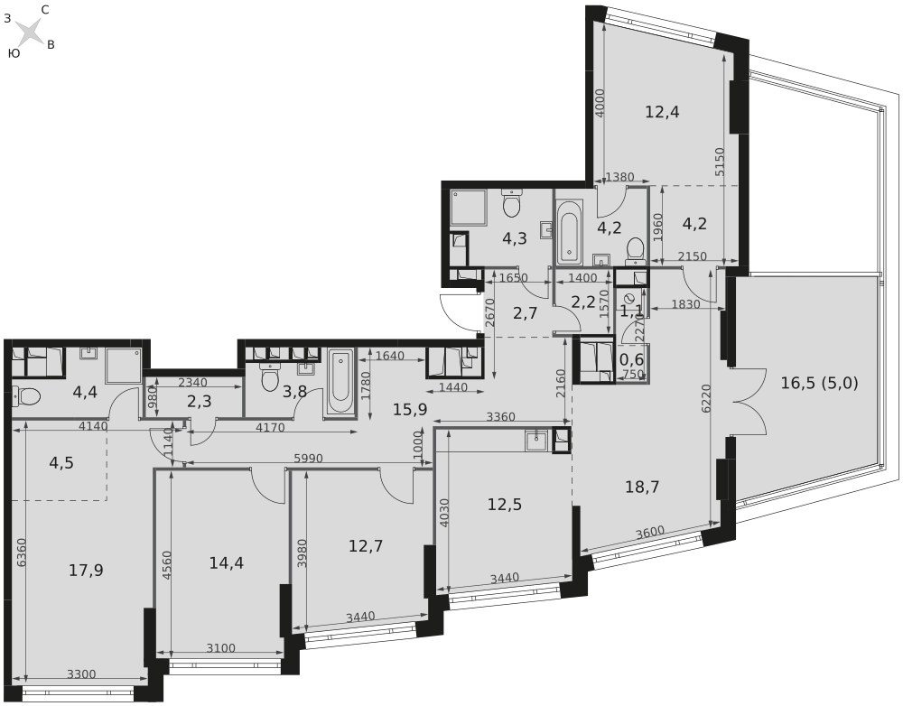 Планировка 143.8 м²