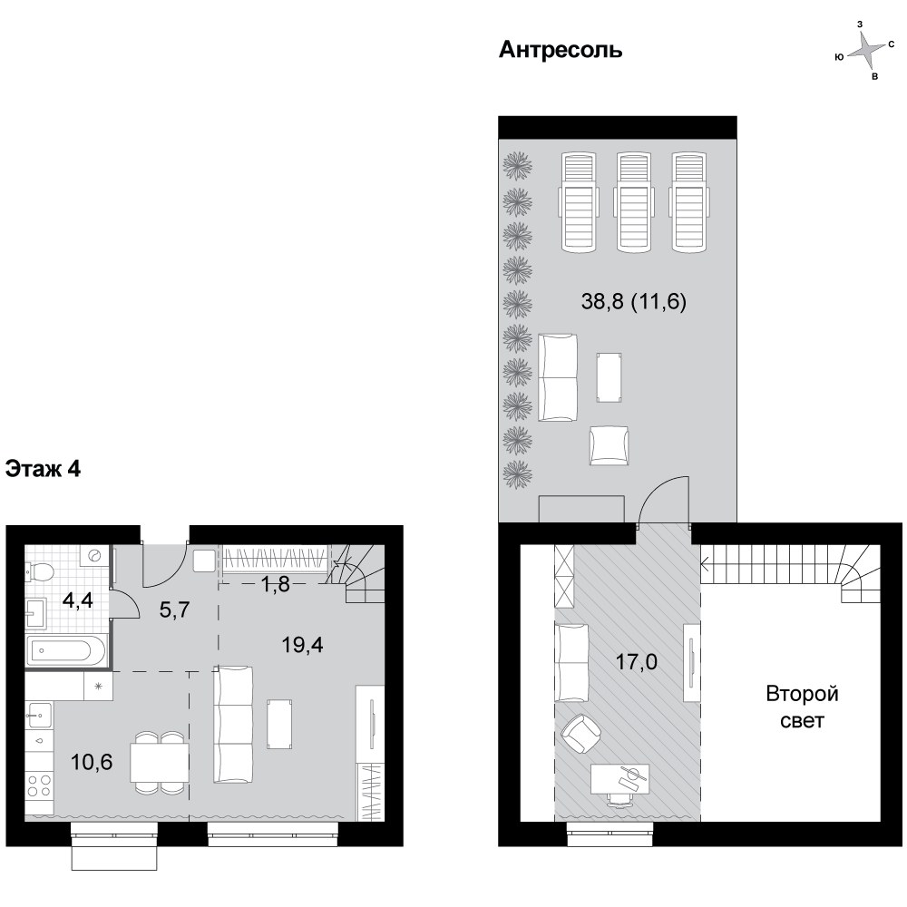 Планировка 70.5 м²