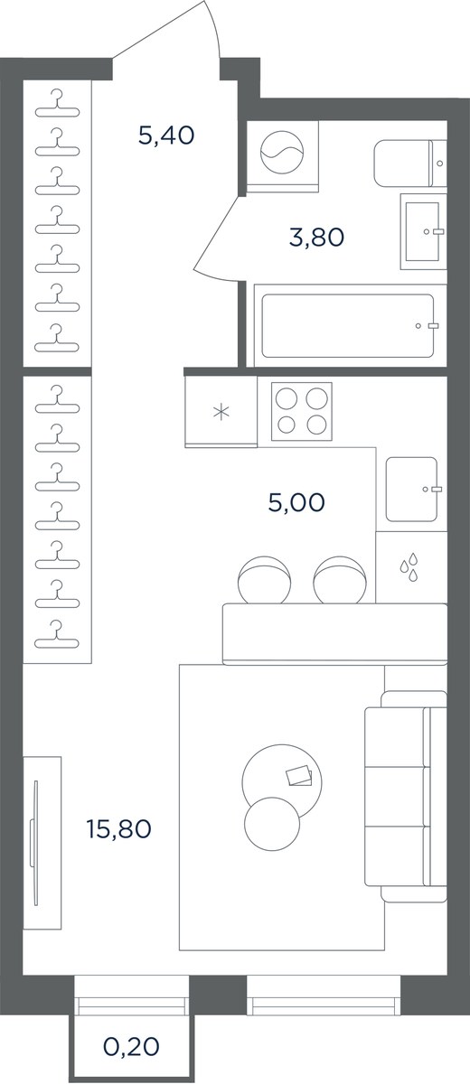 Планировка 30.0 м²