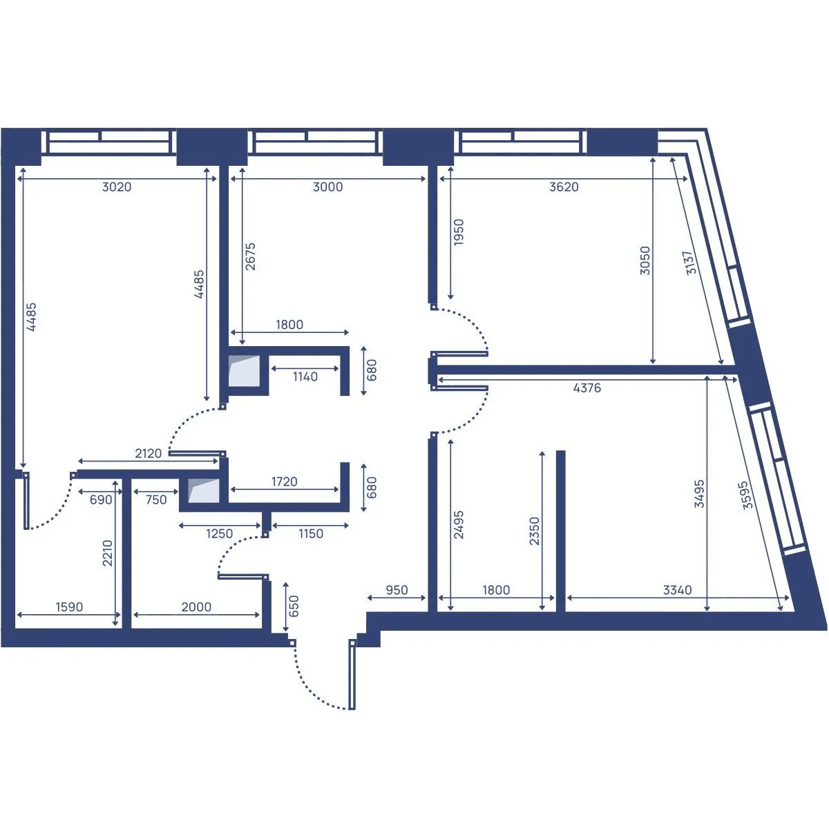 Планировка 68.1 м²