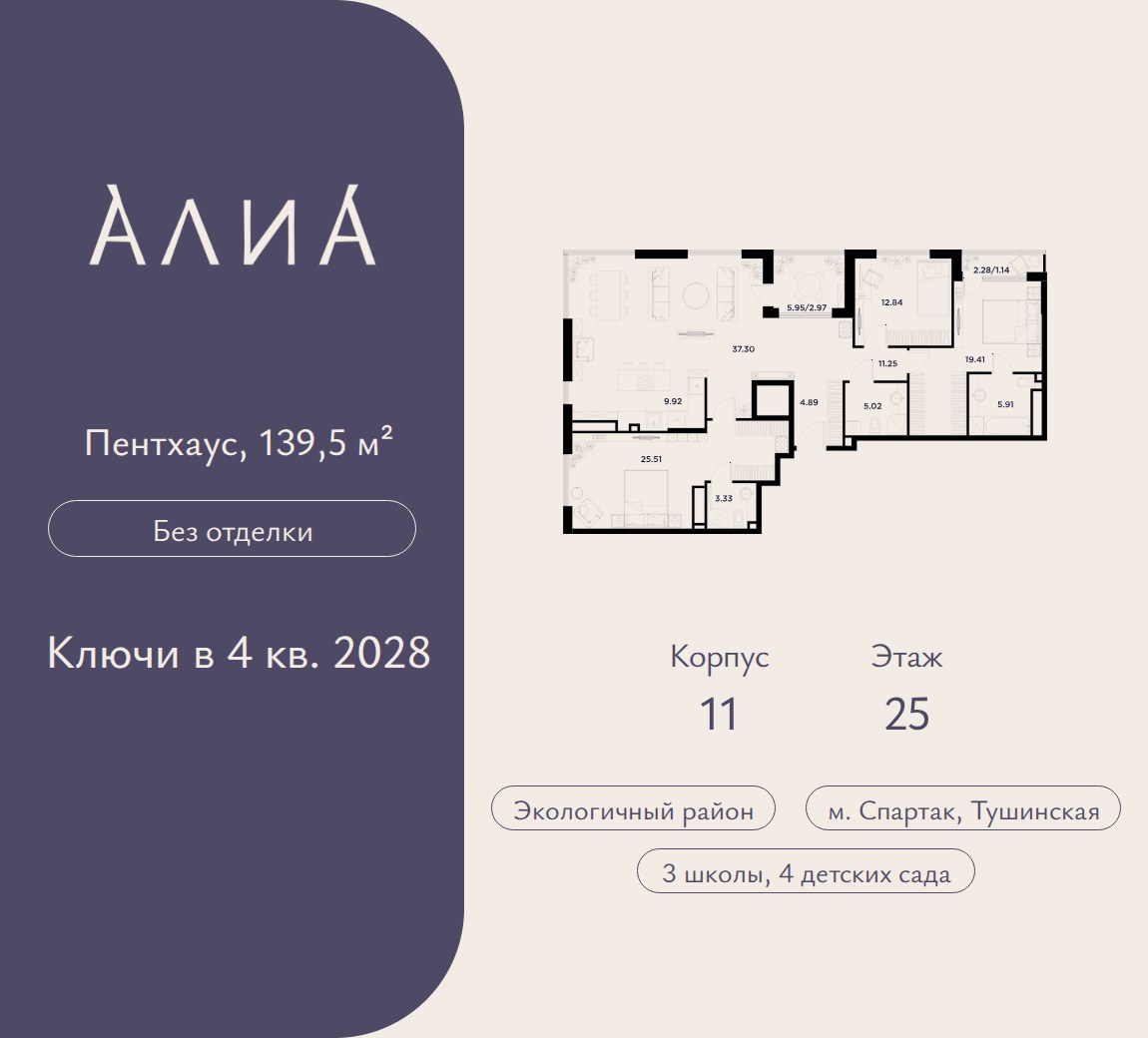 Планировка 139.5 м²