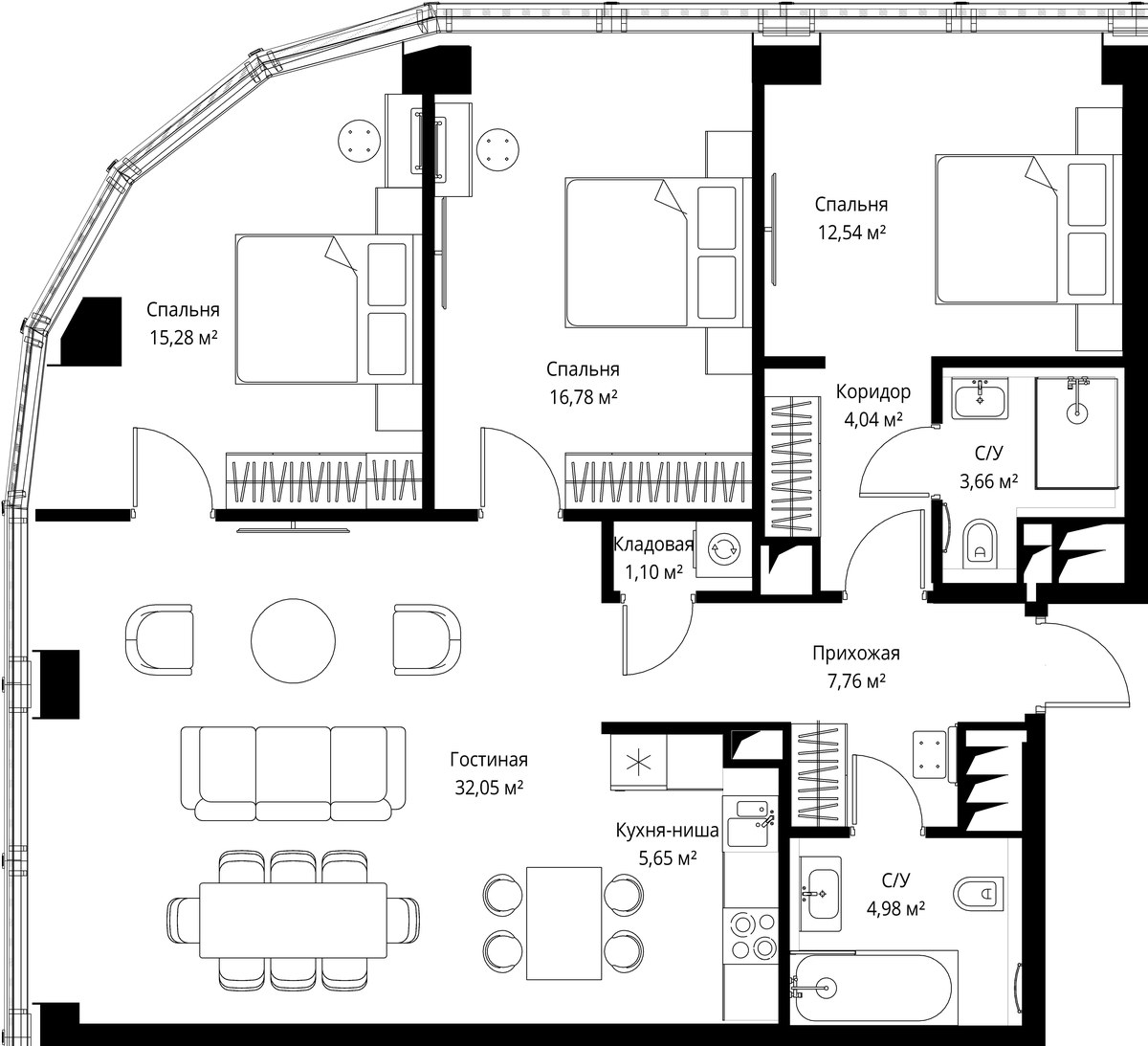 Планировка 103.6 м²