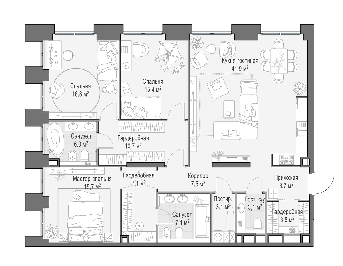 Планировка 143.2 м²