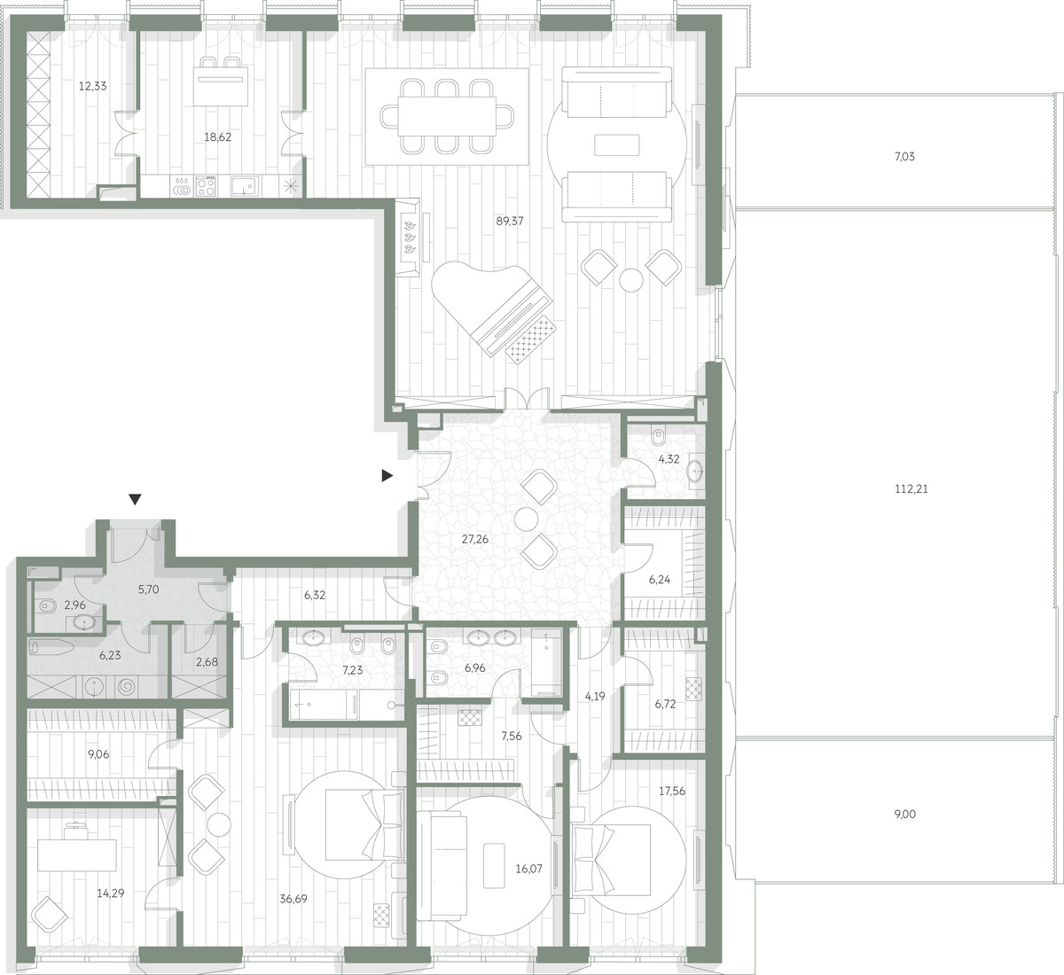 Планировка 358.95 м²