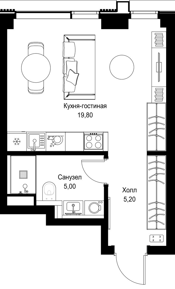 Планировка 30.0 м²
