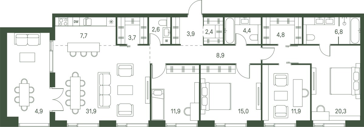 Планировка 141.1 м²