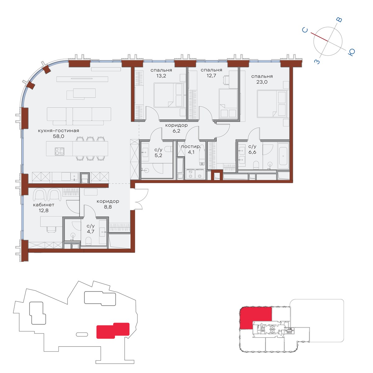 Планировка 155.3 м²