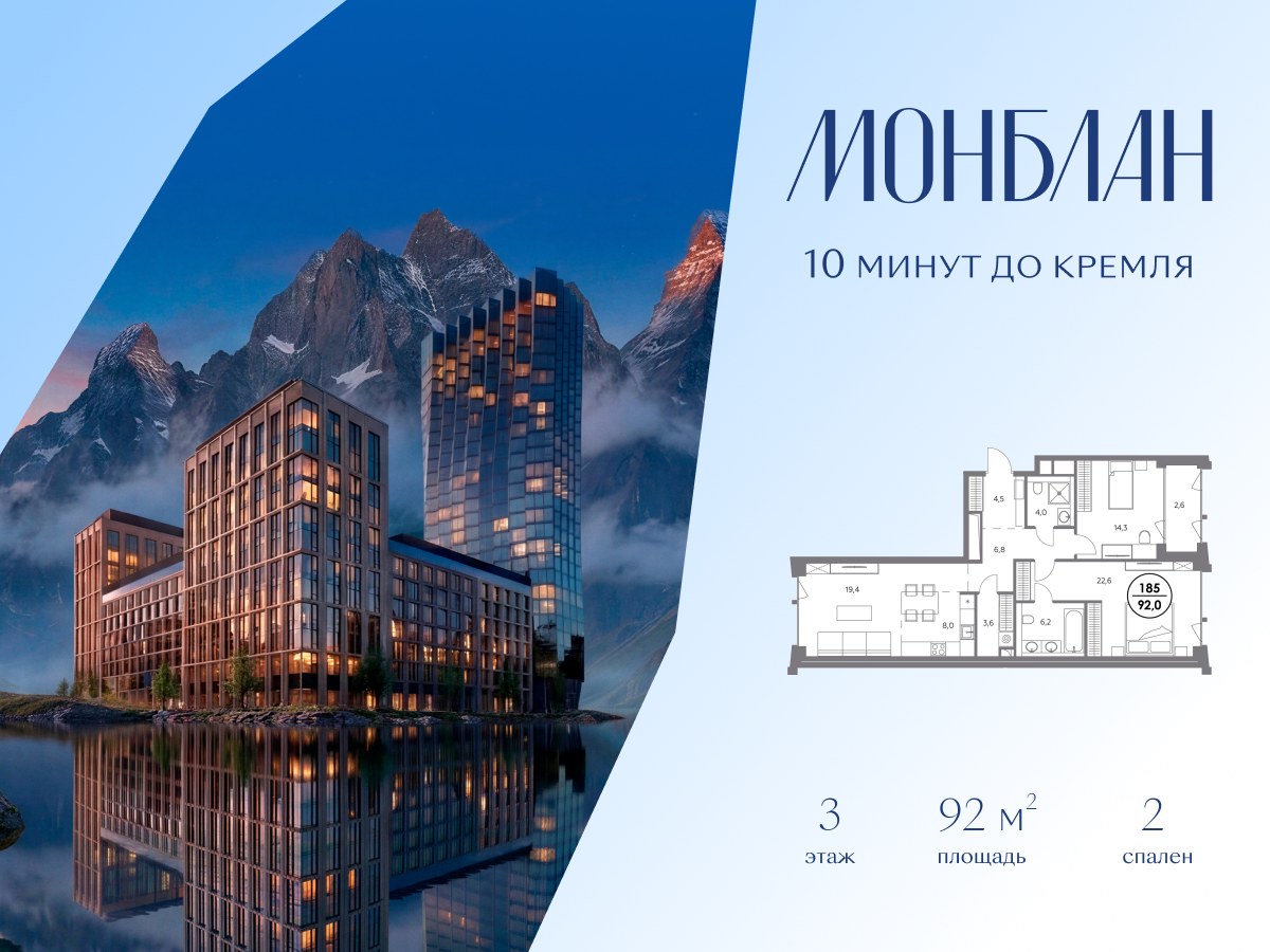Планировка 92.0 м²