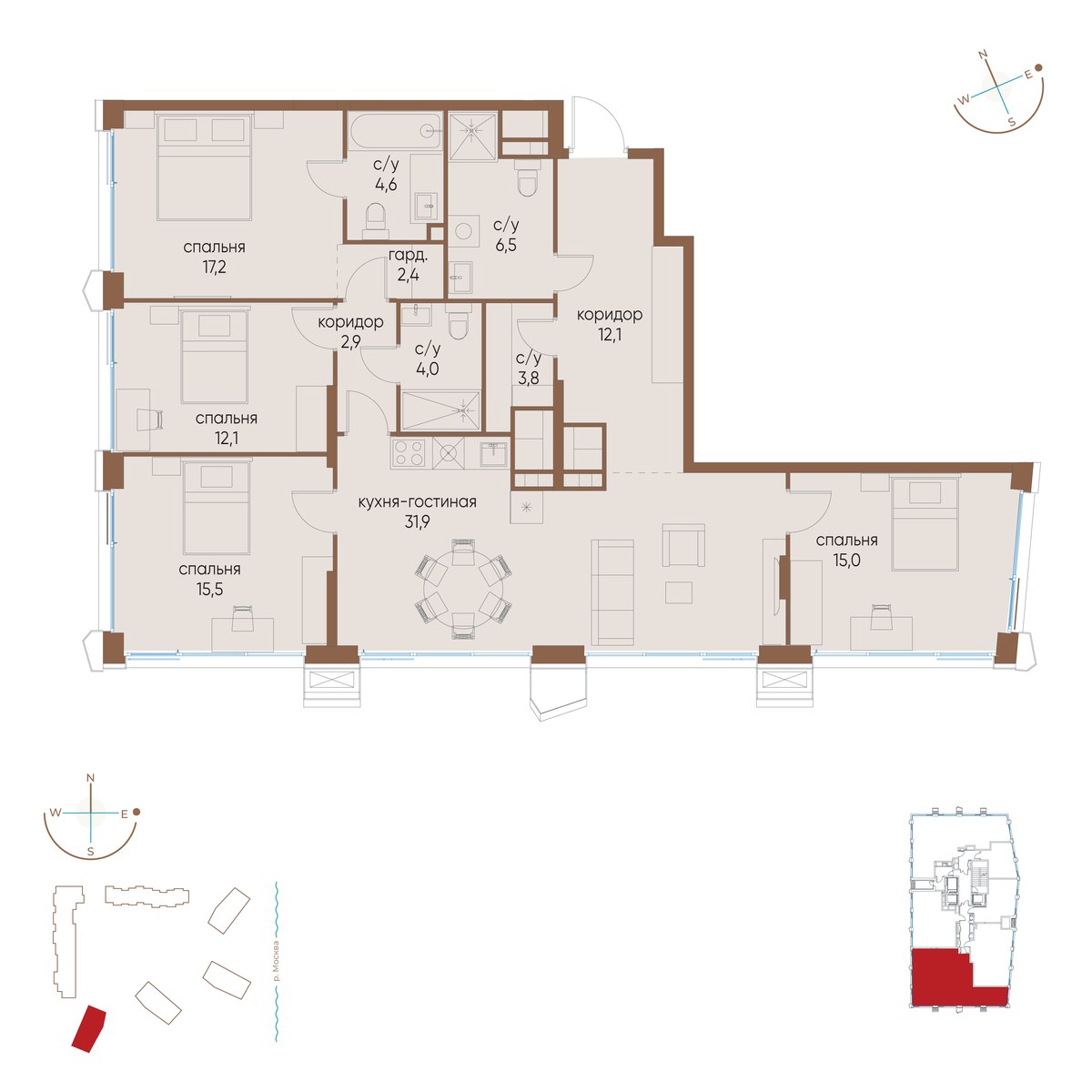 Планировка 128.0 м²